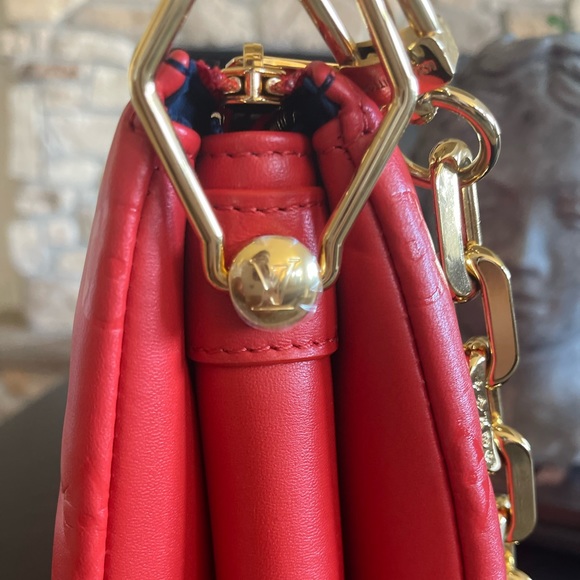 LOUIS VUITTON
Lambskin Embossed Monogram Coussin PM Red - Picture 7 of 12